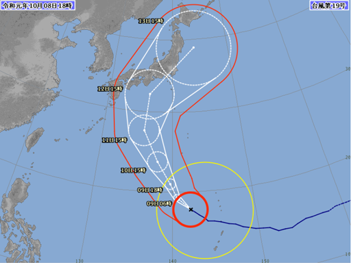 台風進路予想